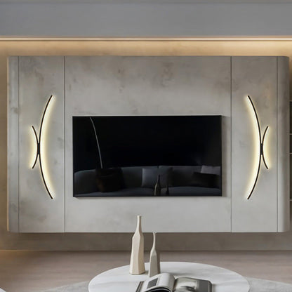 Minimalist Line Aluminum Silicone LED Wall Sconce Lamp