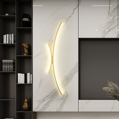 Minimalist Line Aluminum Silicone LED Wall Sconce Lamp