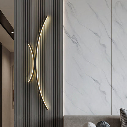 Minimalist Line Aluminum Silicone LED Wall Sconce Lamp