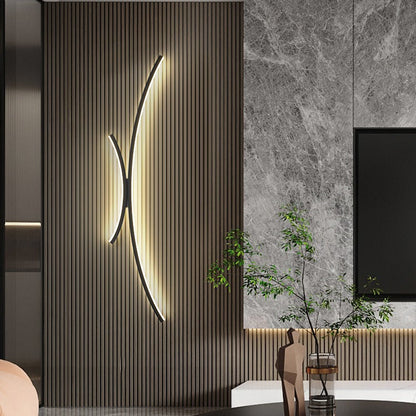 Minimalist Line Aluminum Silicone LED Wall Sconce Lamp