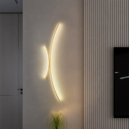 Minimalist Line Aluminum Silicone LED Wall Sconce Lamp
