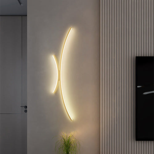Minimalist Line Aluminum Silicone LED Wall Sconce Lamp