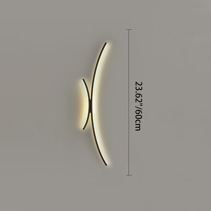 Minimalist Line Aluminum Silicone LED Wall Sconce Lamp
