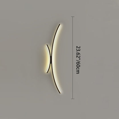 Minimalist Line Aluminum Silicone LED Wall Sconce Lamp