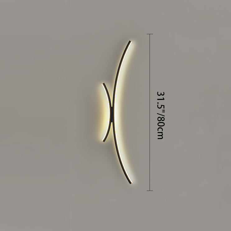 Minimalist Line Aluminum Silicone LED Wall Sconce Lamp
