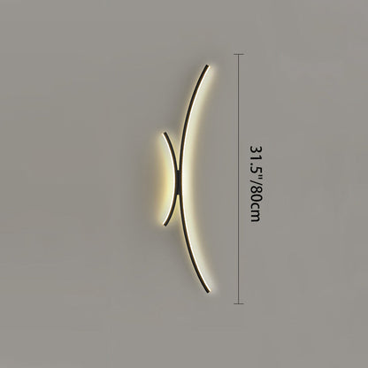Minimalist Line Aluminum Silicone LED Wall Sconce Lamp