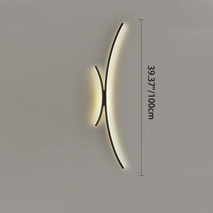 Minimalist Line Aluminum Silicone LED Wall Sconce Lamp