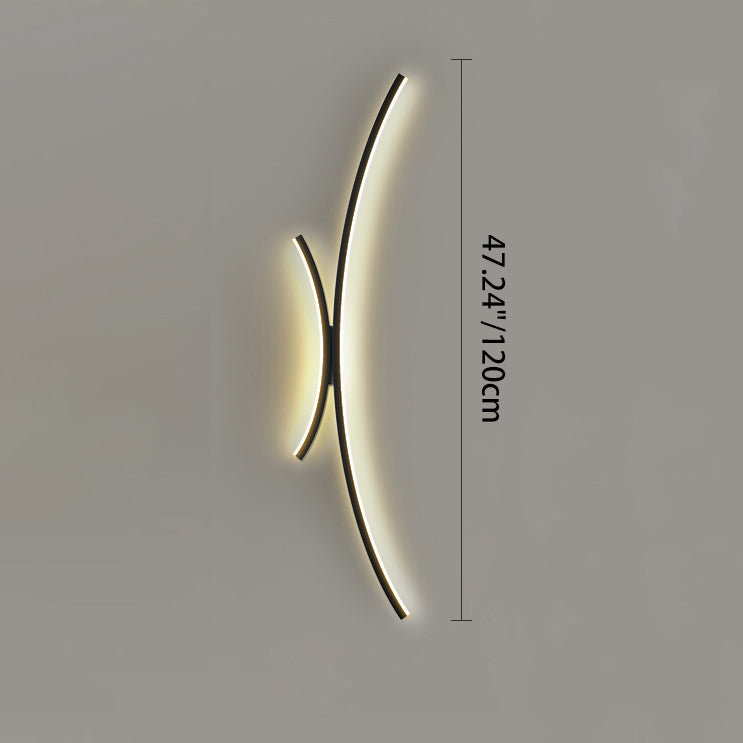 Minimalist Line Aluminum Silicone LED Wall Sconce Lamp