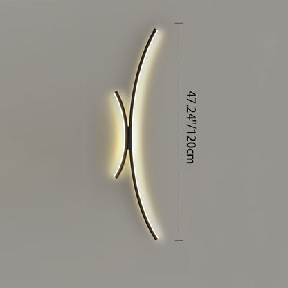 Minimalist Line Aluminum Silicone LED Wall Sconce Lamp
