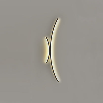Minimalist Line Aluminum Silicone LED Wall Sconce Lamp