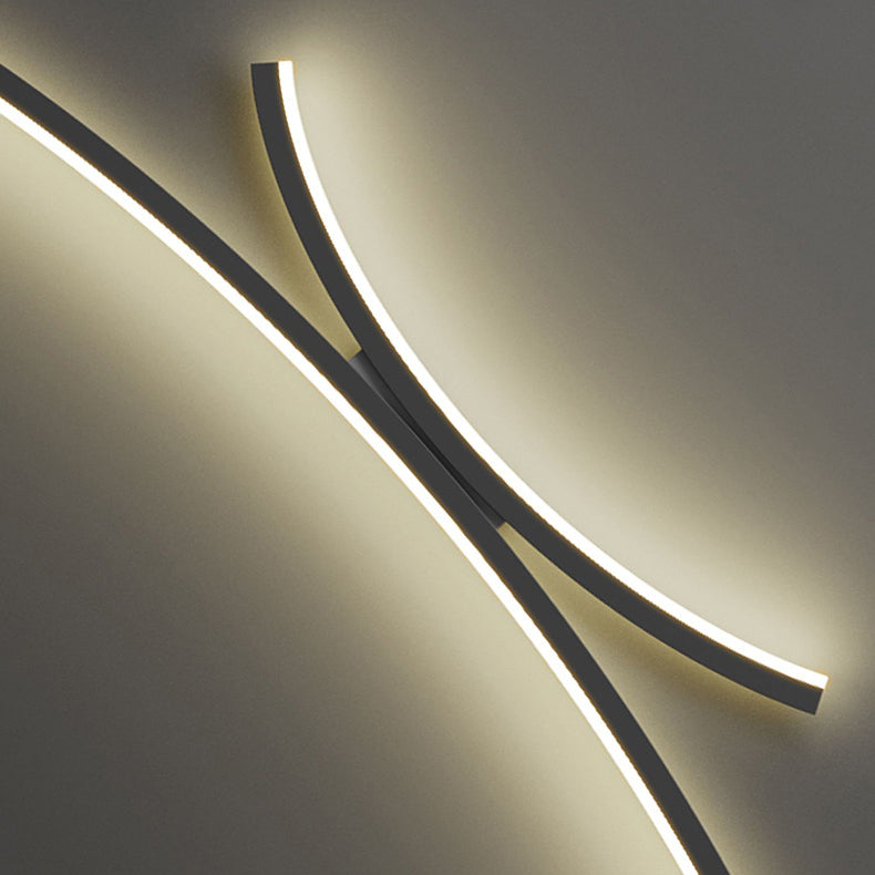 Minimalist Line Aluminum Silicone LED Wall Sconce Lamp