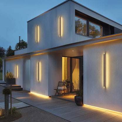 Outdoor Long Aluminum Acrylic LED Wall Sconce Lamp
