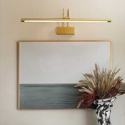 Curved Cylinder All Brass LED Vanity Light Wall Sconce Lamp