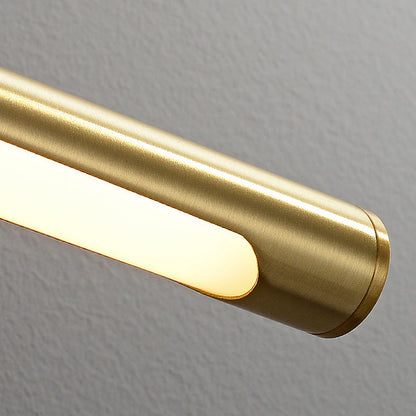 Curved Cylinder All Brass LED Vanity Light Wall Sconce Lamp