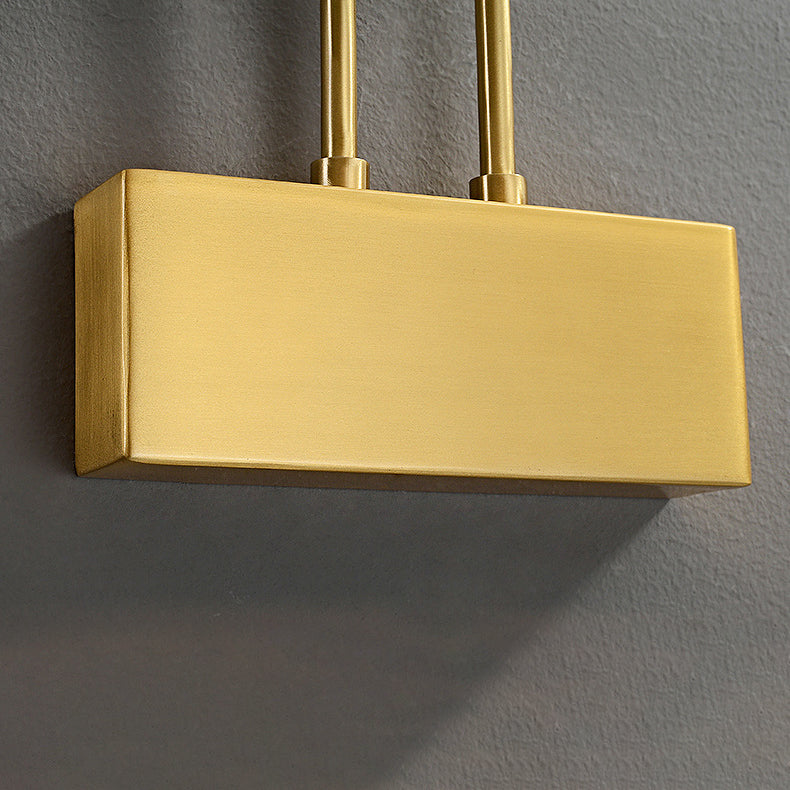 Curved Cylinder All Brass LED Vanity Light Wall Sconce Lamp