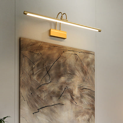 Curved Cylinder All Brass LED Vanity Light Wall Sconce Lamp