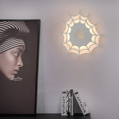 Creative Spider Web Iron Acrylic LED Wall Sconce Lamp