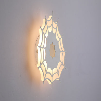 Creative Spider Web Iron Acrylic LED Wall Sconce Lamp