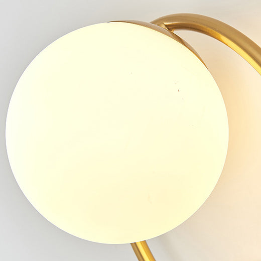 Circle Round Globe Iron Glass 1-Light Wall Sconce Lamp