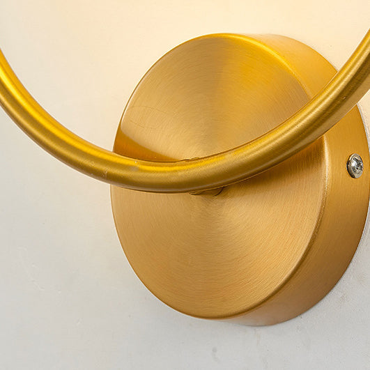 Circle Round Globe Iron Glass 1-Light Wall Sconce Lamp