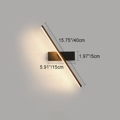 Modern Minimalist Long Iron Aluminum LED Wall Sconce Lamp