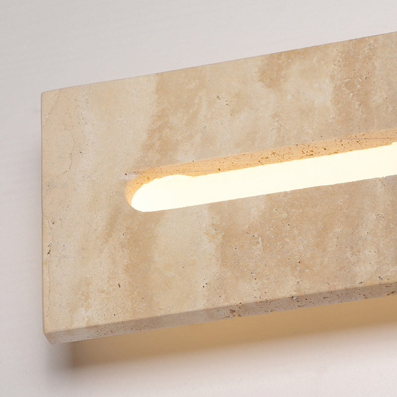 Outdoor Travertine Frame Acrylic Shade LED Wall Sconce Lamp