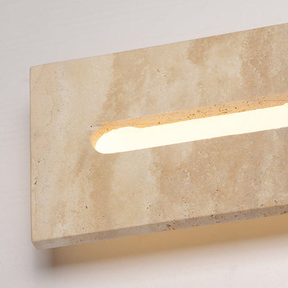 Outdoor Travertine Frame Acrylic Shade LED Wall Sconce Lamp
