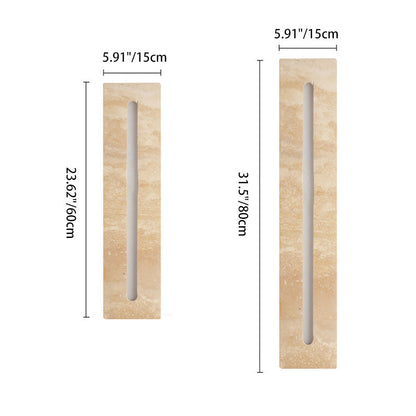 Outdoor Travertine Frame Acrylic Shade LED Wall Sconce Lamp