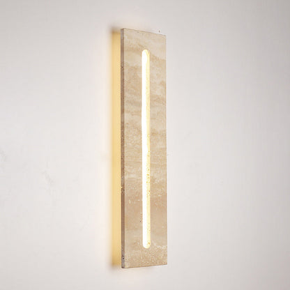 Outdoor Travertine Frame Acrylic Shade LED Wall Sconce Lamp