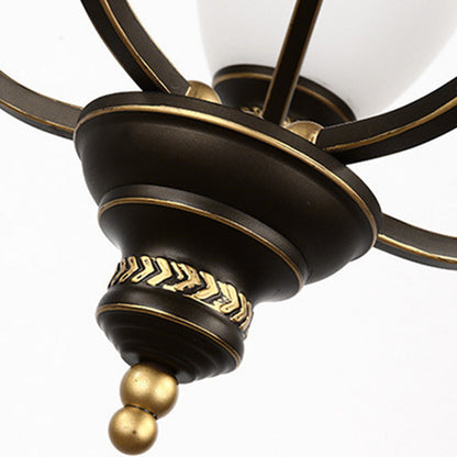 Branch Hardware Frame Glass Shade 3/6/8 Light Chandelier