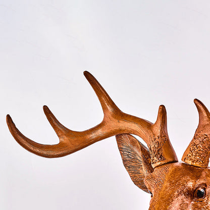 Deer Resin Frame Crystal Shade 1-Light Wall Sconce Lamp
