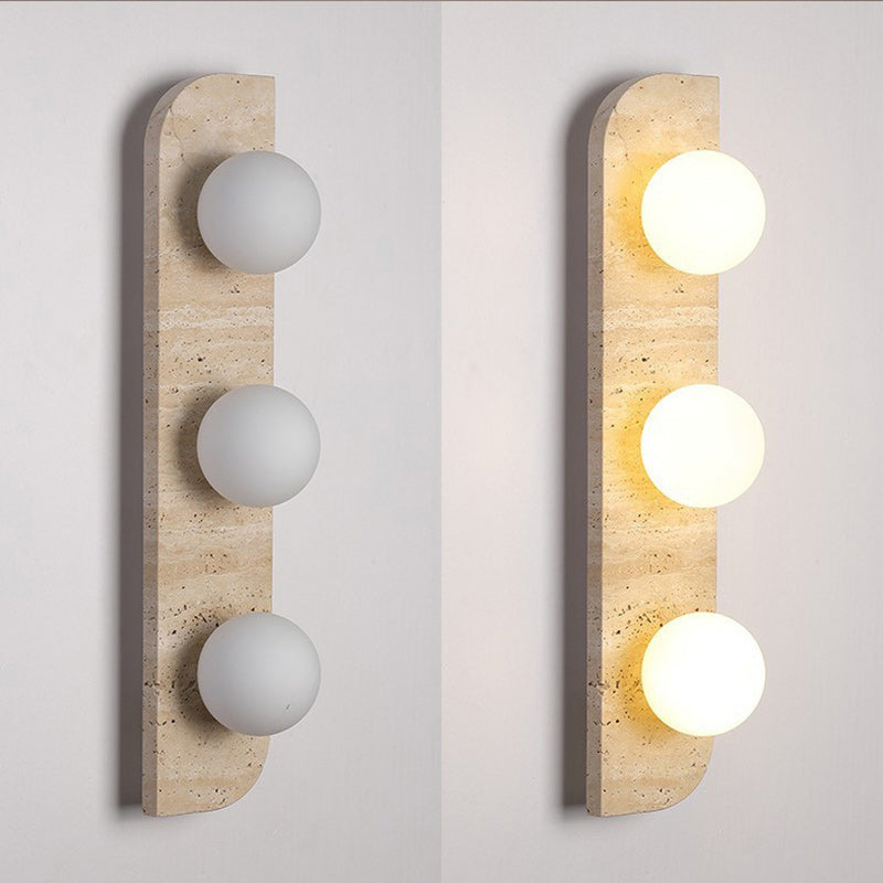 Japanese Glass Shade 1/2/3 Light Wall Sconce Lamp