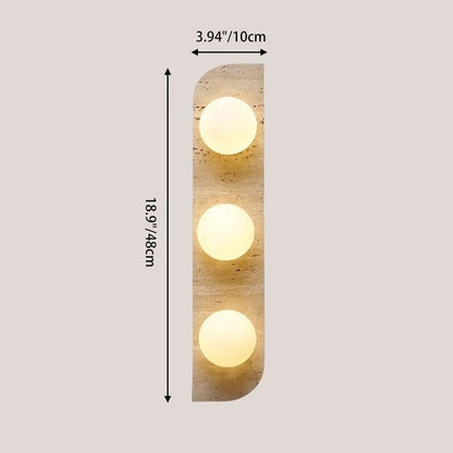 Japanese Glass Shade 1/2/3 Light Wall Sconce Lamp