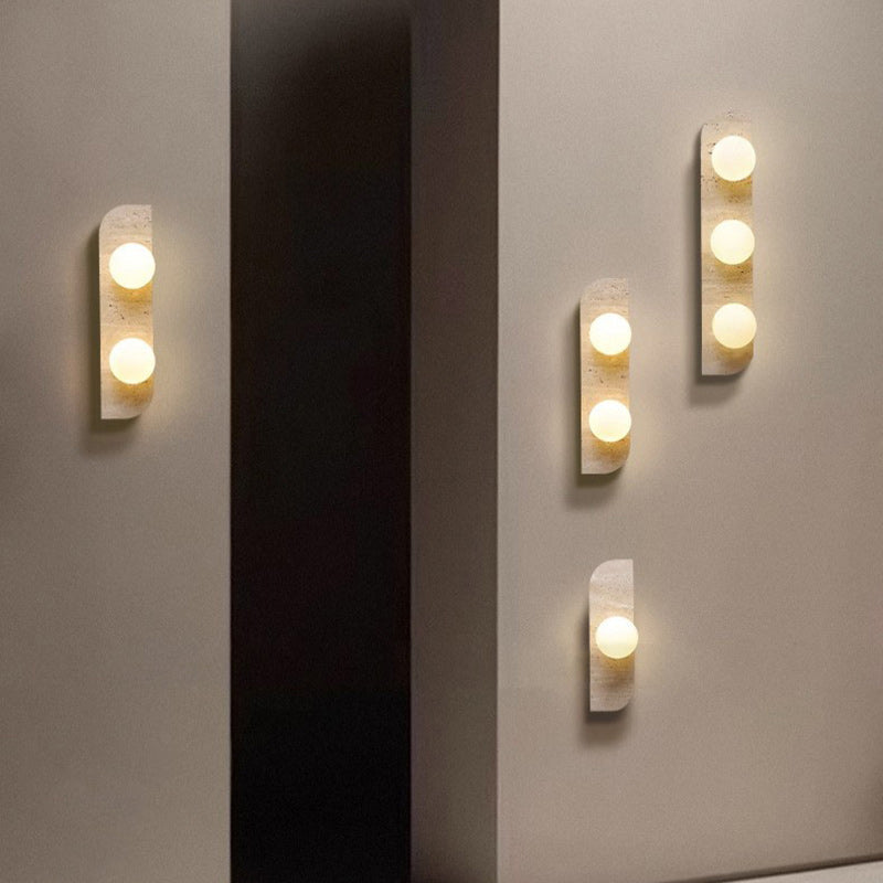 Japanese Glass Shade 1/2/3 Light Wall Sconce Lamp