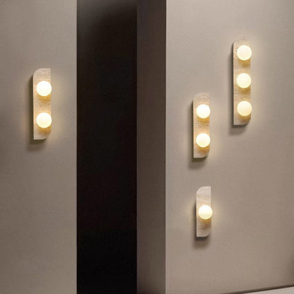 Japanese Glass Shade 1/2/3 Light Wall Sconce Lamp