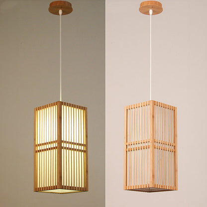 Traditional Japanese Bamboo Pendant Light
