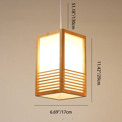 Traditional Japanese Bamboo Pendant Light