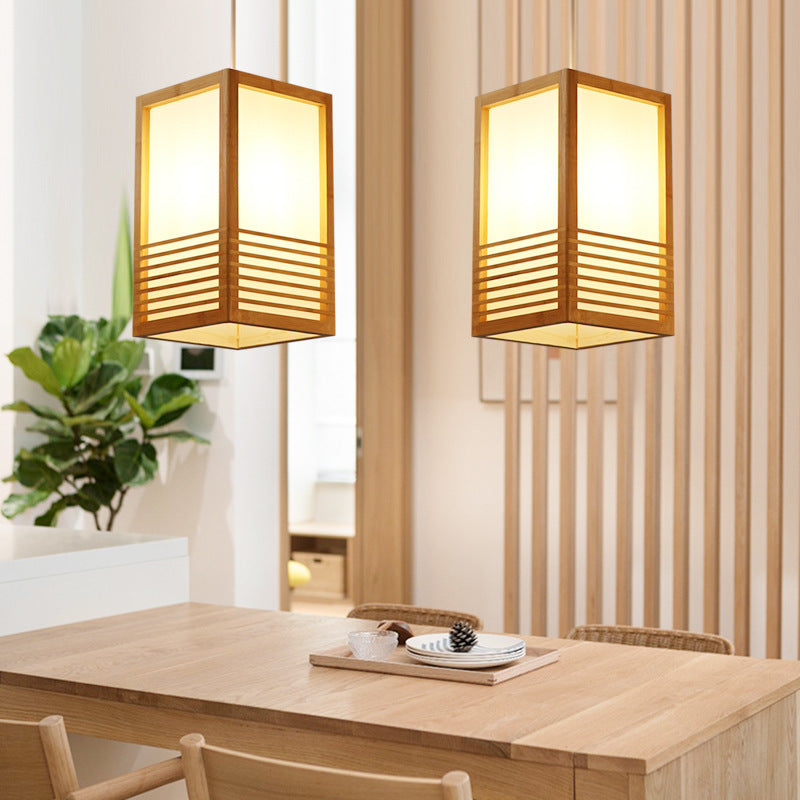 Traditional Japanese Bamboo Pendant Light