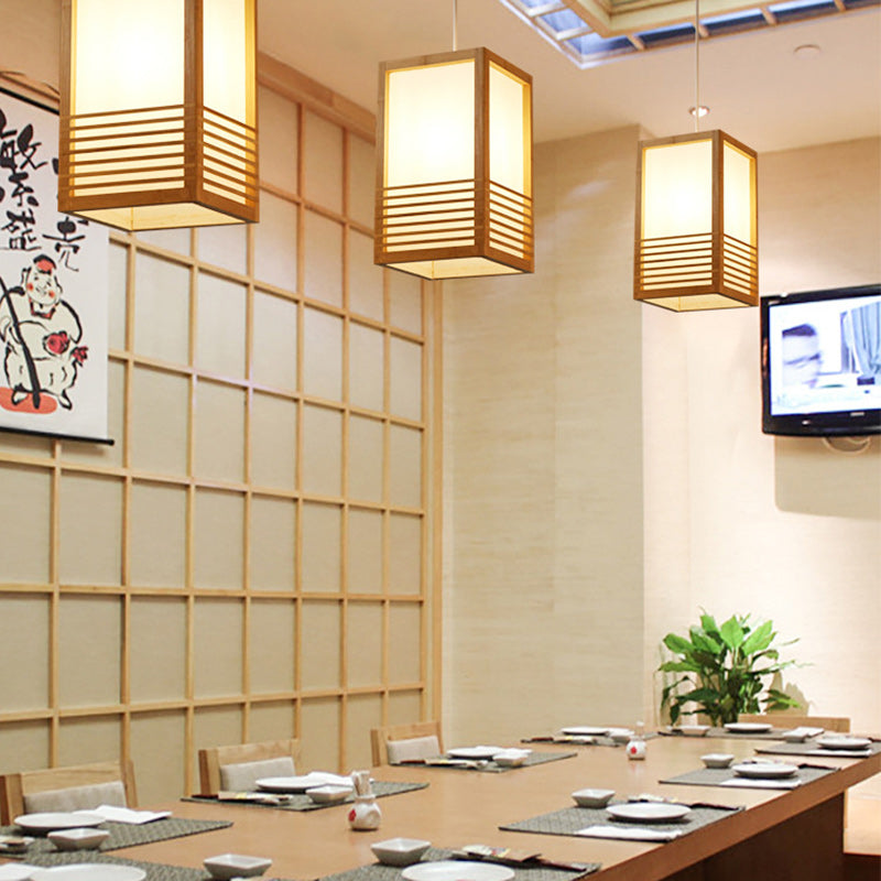 Traditional Japanese Bamboo Pendant Light
