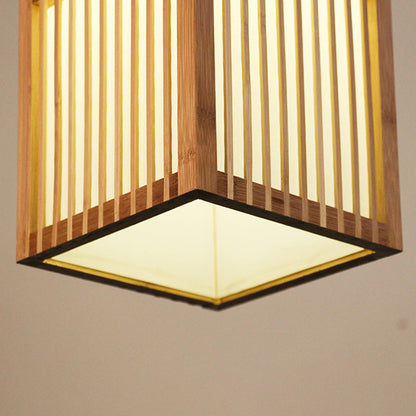 Traditional Japanese Bamboo Pendant Light