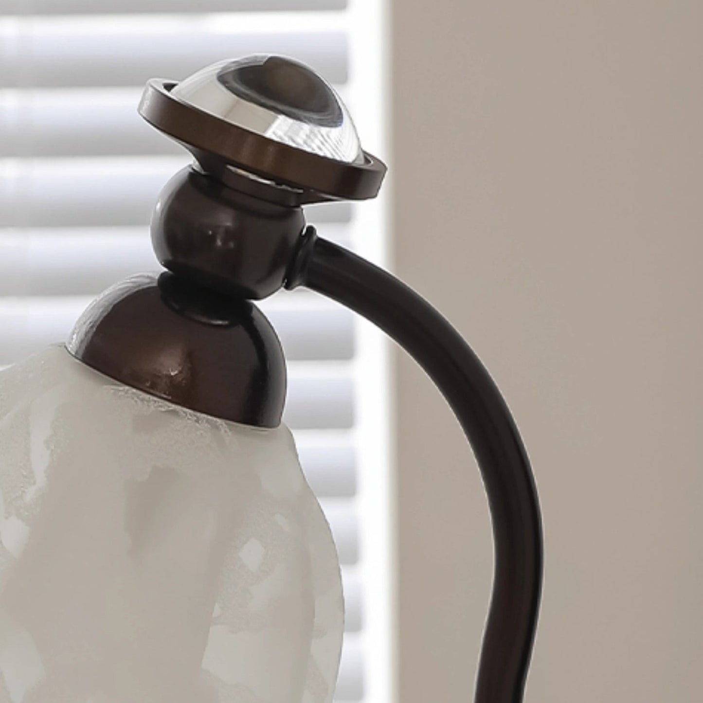 Bell Curved Rod Glass Shade 1-Light Wall Sconce Lamp