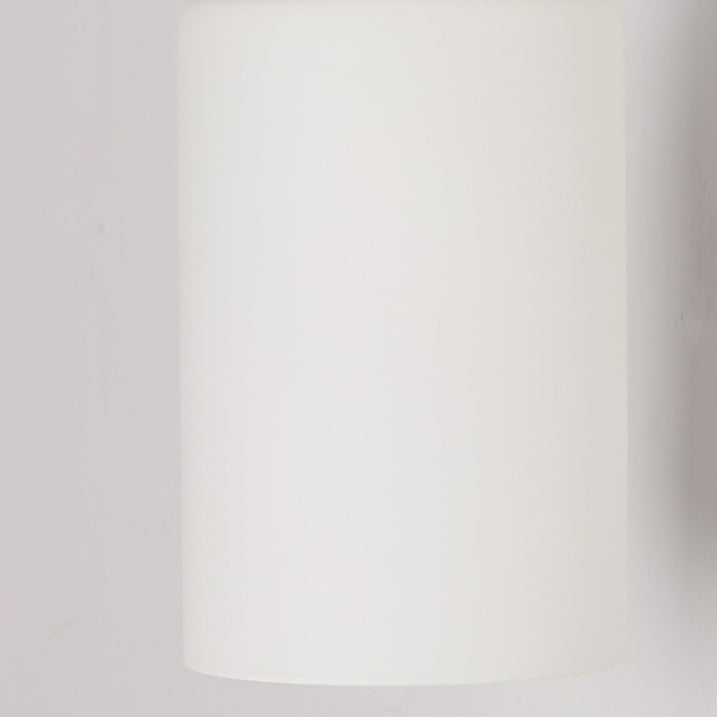 Cylinder Flower Iron Glass Shade 1-Light Wall Sconce Lamp