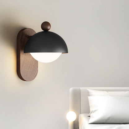 Mid-Century Modular Spherical 1-Light Wall Sconce Lamp