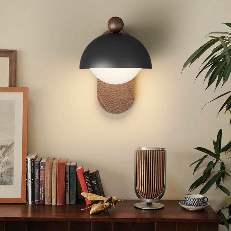 Mid-Century Modular Spherical 1-Light Wall Sconce Lamp