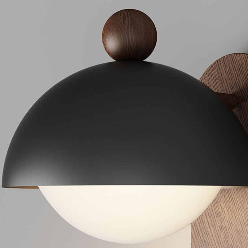 Mid-Century Modular Spherical 1-Light Wall Sconce Lamp