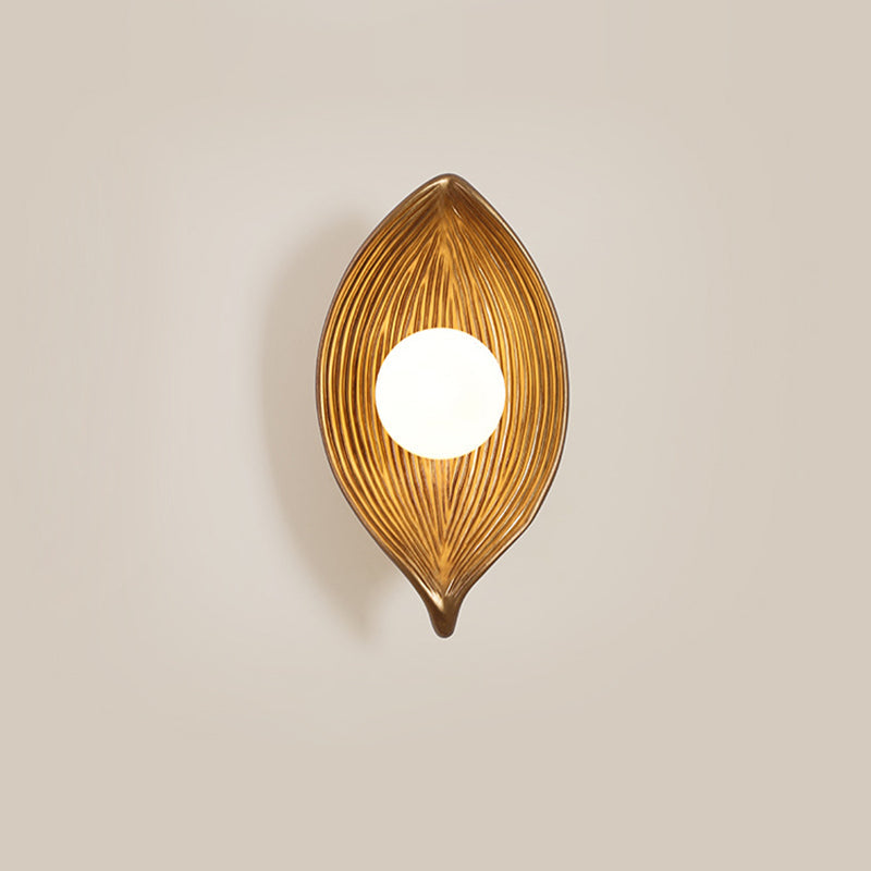 Japanese Rotomolding Leaf-Shaped 1-Light Wall Sconce Lamp