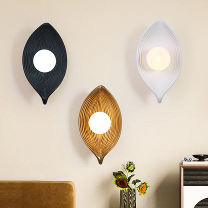 Japanese Rotomolding Leaf-Shaped 1-Light Wall Sconce Lamp