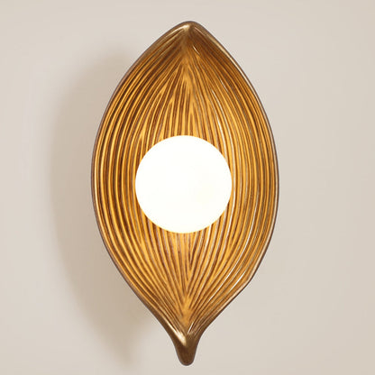 Japanese Rotomolding Leaf-Shaped 1-Light Wall Sconce Lamp