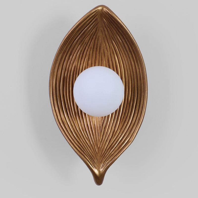 Japanese Rotomolding Leaf-Shaped 1-Light Wall Sconce Lamp
