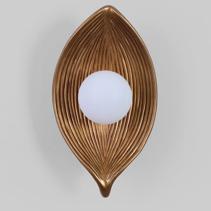 Japanese Rotomolding Leaf-Shaped 1-Light Wall Sconce Lamp